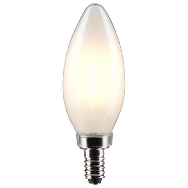 Satco B11 E12 Candelabra Filament Warm White 60W Equivalence LED Bulb, 2PK 3012438 - main